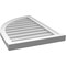 Ekena Millwork Quarter Round Top Left Surface Mount PVC Gable Vent w/ 2"W x 2"P Brickmould Sill Frame, 20"W x 30"H GVPQL20X3003SN - alternate 5